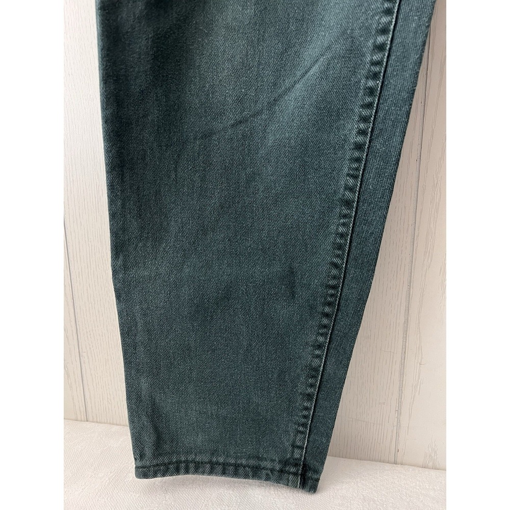 Vintage 90's Lee Jeans Green Denim Women Size 18 Deep Green 34" X 29.5" 14" Rise - Picture 4 of 12